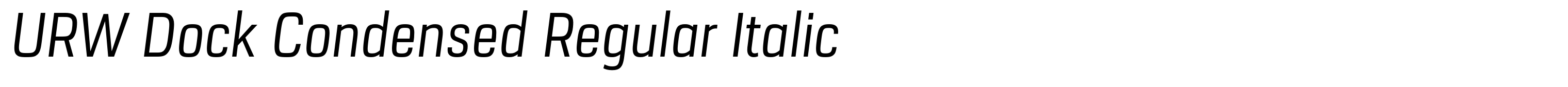 URW Dock Condensed Regular Italic